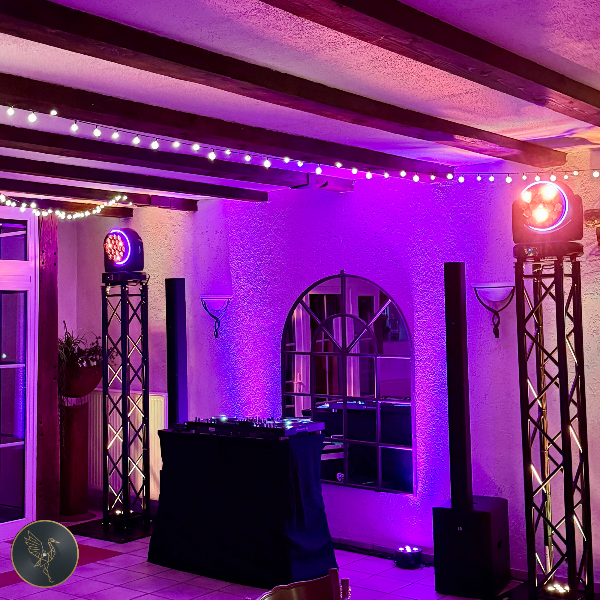 Hochzeit Hof Gehrs Belm – DJ-Setup mit Moving Heads